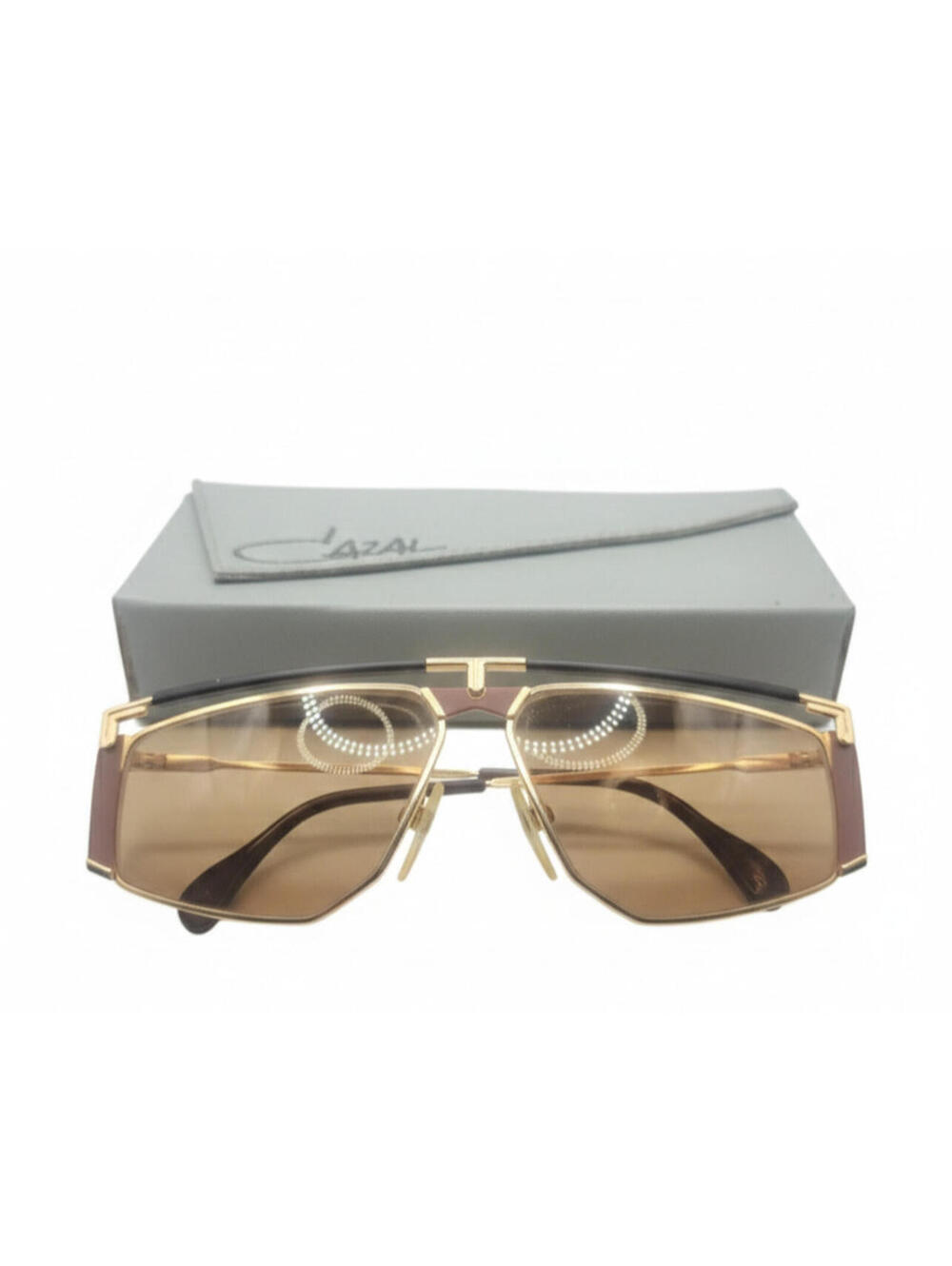 Cazal Vintage Model 235 Gold Frame , With Original Casecol FRAMES ONLY